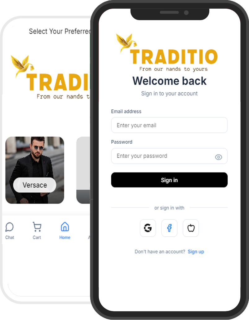 Traditio Mobile App Interface